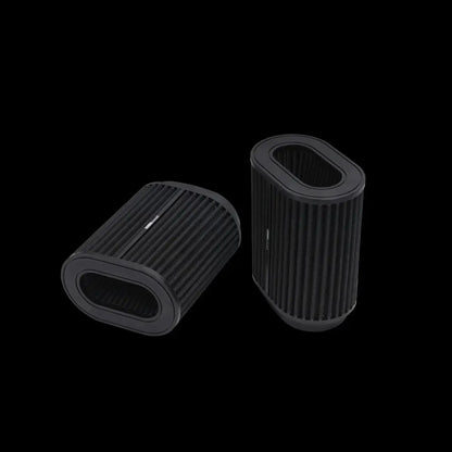 BlackBoost Oval Twin Flow Synthetic Dry Air Filter (4.3" x 196 mm) SET OF 2