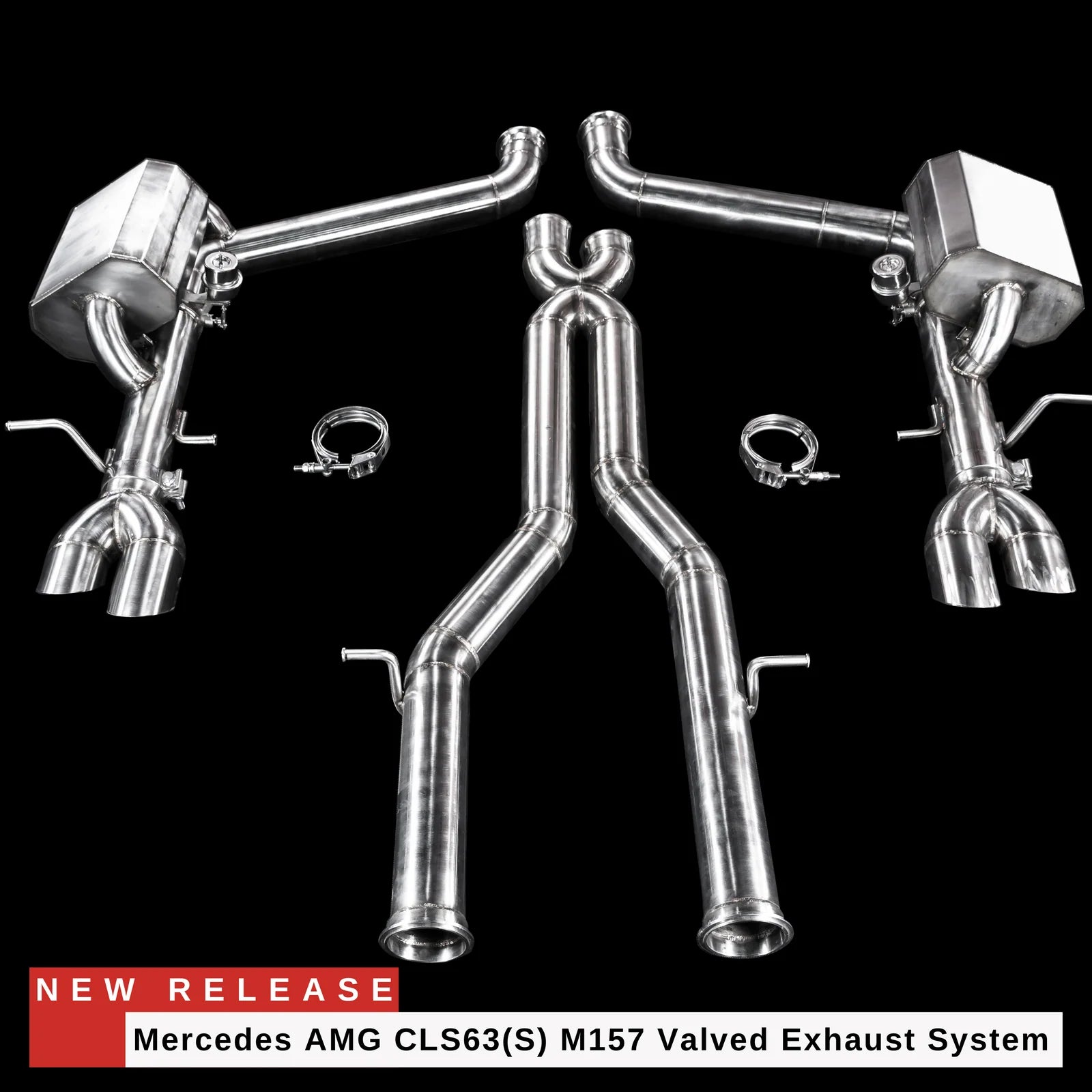 Mercedes AMG CLS63 (218) M157 5.5L V8 BiTurbo Valved Catback Exhaust S ...