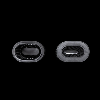 BlackBoost Oval Twin Flow Synthetic Dry Air Filter (4.3" x 196 mm) SET OF 2