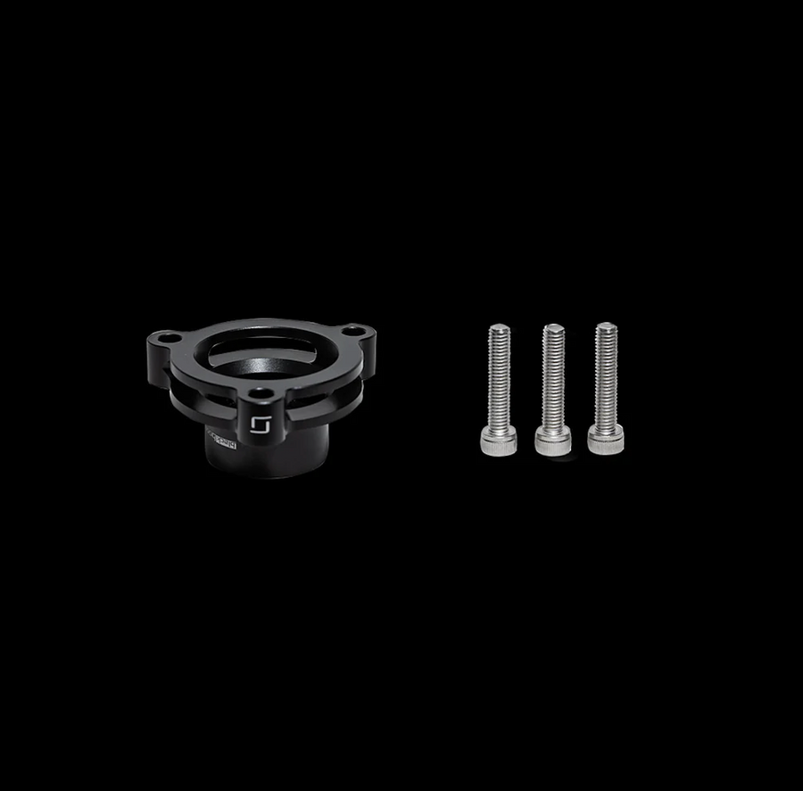 The BlackBoost FTA (free to air) adapter converts the factory diverter valve into a blow off valve by redirecting the compressed air from the turbo to be vented to the atmosphere instead of the air being redirected into the air intake.